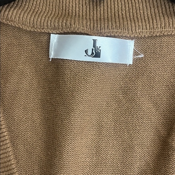 Tan Button Front Sweater Vest Preppy Cotton - Picture 4 of 6